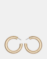 TEXTURED HOOP EARRINGS GOLD