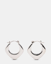 GEOMETRIC HOOP EARRINGS SILVER