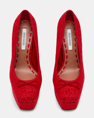 LYTHIA RED BROCADE