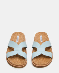 MARILU CORK LIGHT BLUE LEATHER