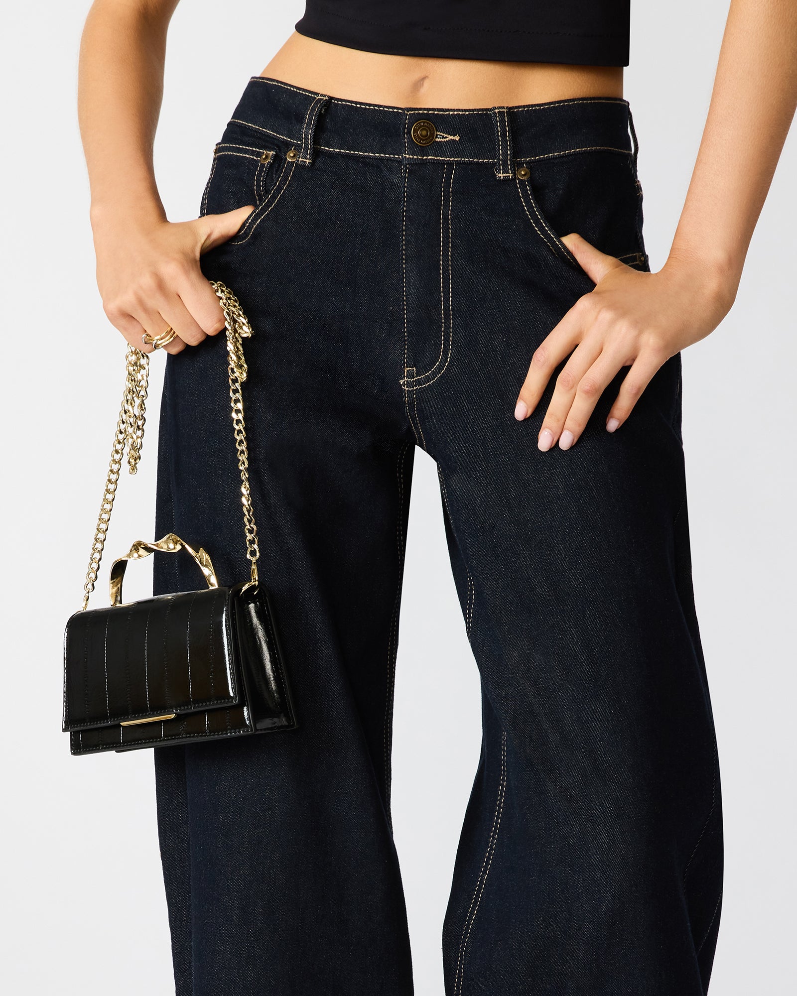 MARCY BAG BLACK EEL