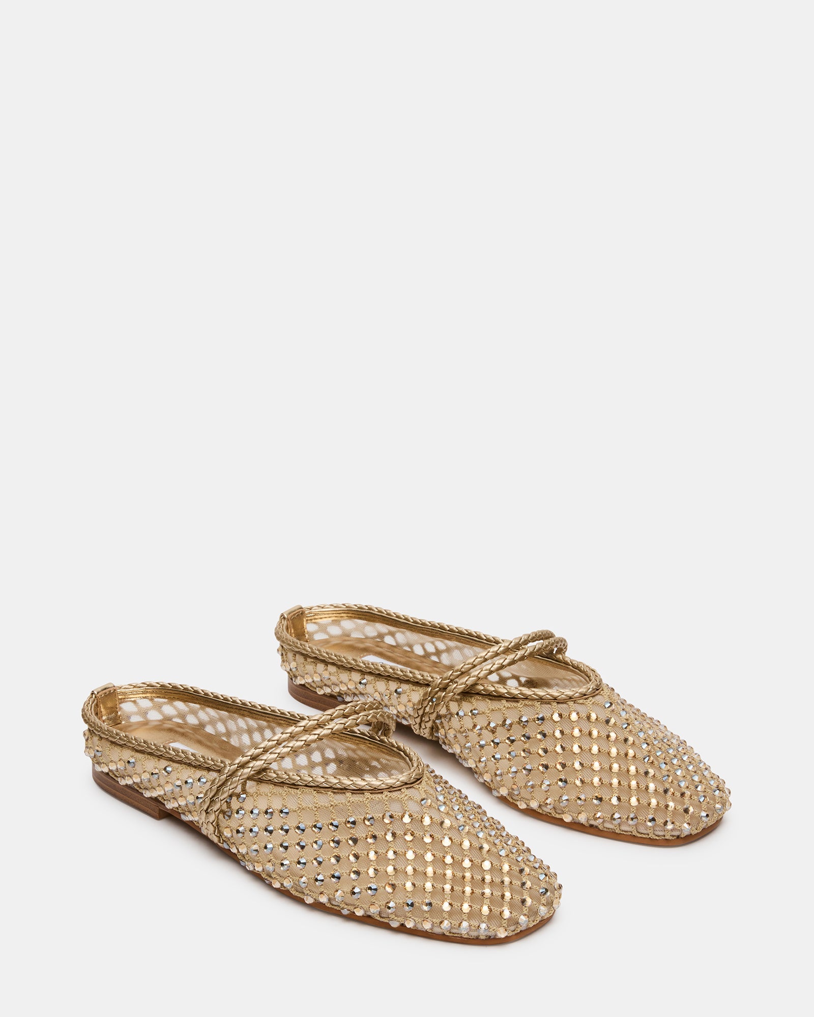 ENNIE GOLD LEATHER RHINESTONES