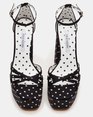 RETRO WHITE/BLACK POLKA DOT